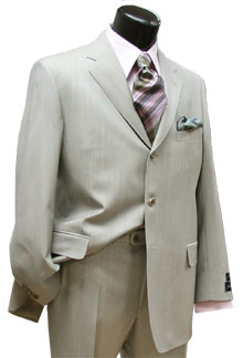 Cream and Grey Stripe Suit