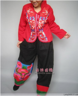 China national style trousers lantern black 