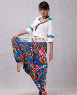 Chinese nationality wind ladies' trousers 