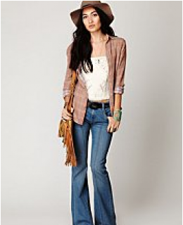 Flare Jeans-  Pintuck Flare