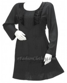 Velvet Lace Gypsy Hippie Julia Mini Dress-Size Small Black