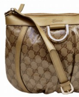  Gucci Cross Body Messenger Gold Crystal Collection
