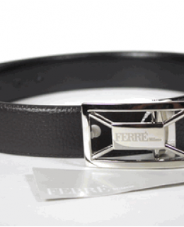 Ferre Milano Pebbled Leather Belt Reversible