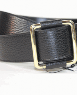 Gucci Gold Buckle Black Leather Belt