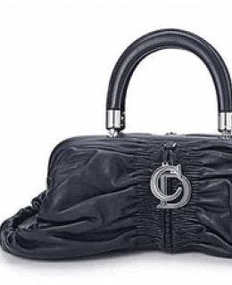 Black Leather Christian Dior Karenina Bag